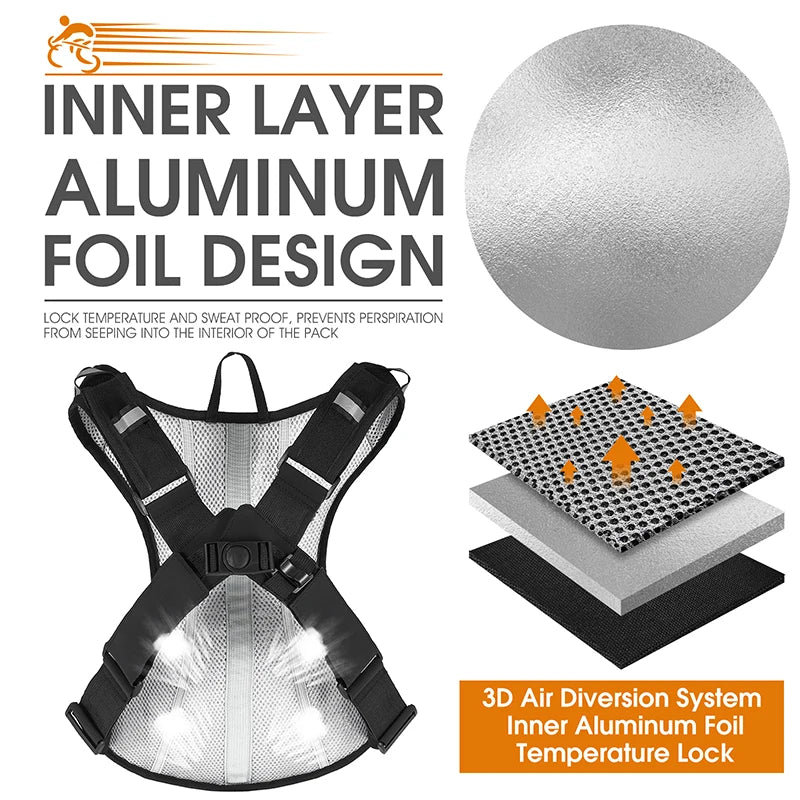 10L Cycling Hydration Backpack | Bounce-Free Harness | Reflective | With or Without Water Bag
