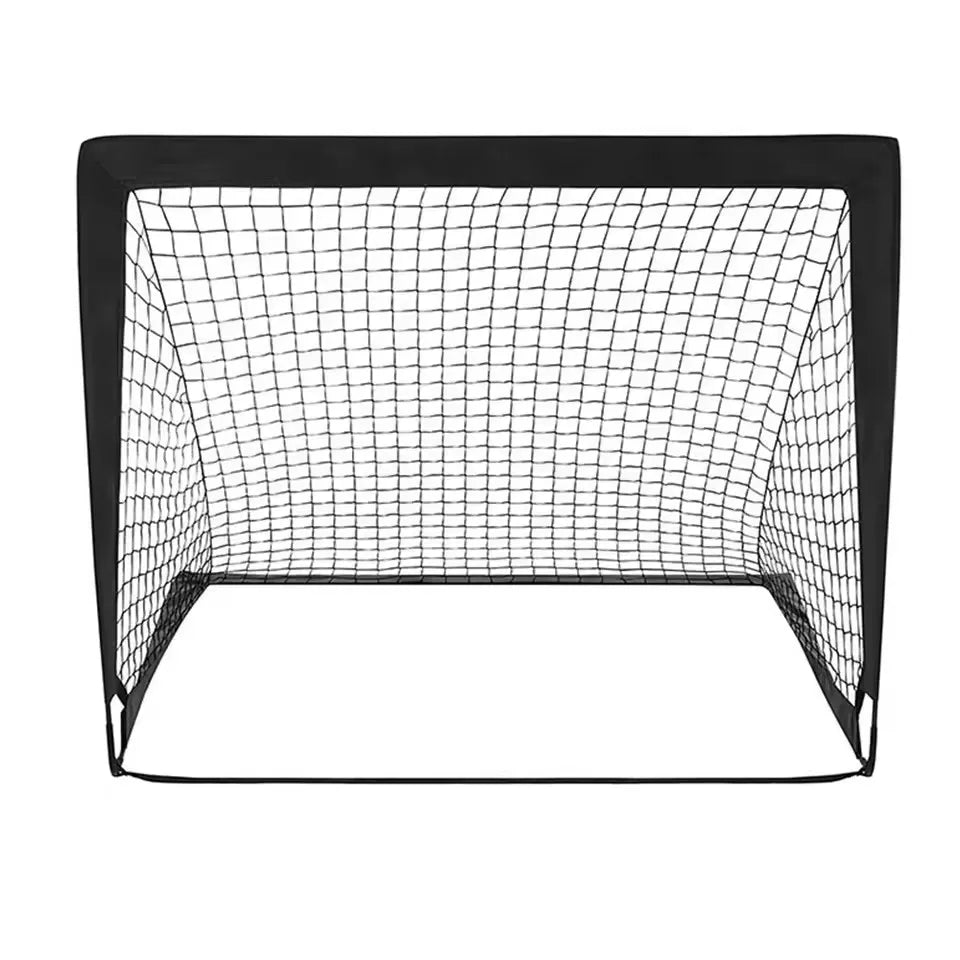 Foldable Football Goal | Kids Training | Nylon Net | Backyard & Garden | Black, Red, Blue & Orange
