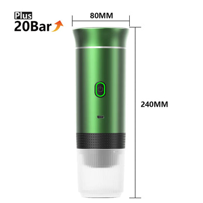 Portable Espresso Coffee Machine | Car & Home | 8g Adapter | Stainless Steel | 4 Colours