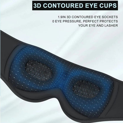 Bluetooth Sleep Mask | Built-In Headphones | 3D Contoured Comfort Fit