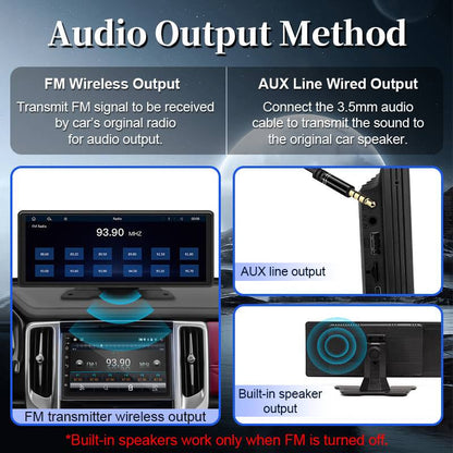 10.26-Inch Car Stereo Touchscreen | Wireless CarPlay & Android Auto | Backup Camera | Bluetooth