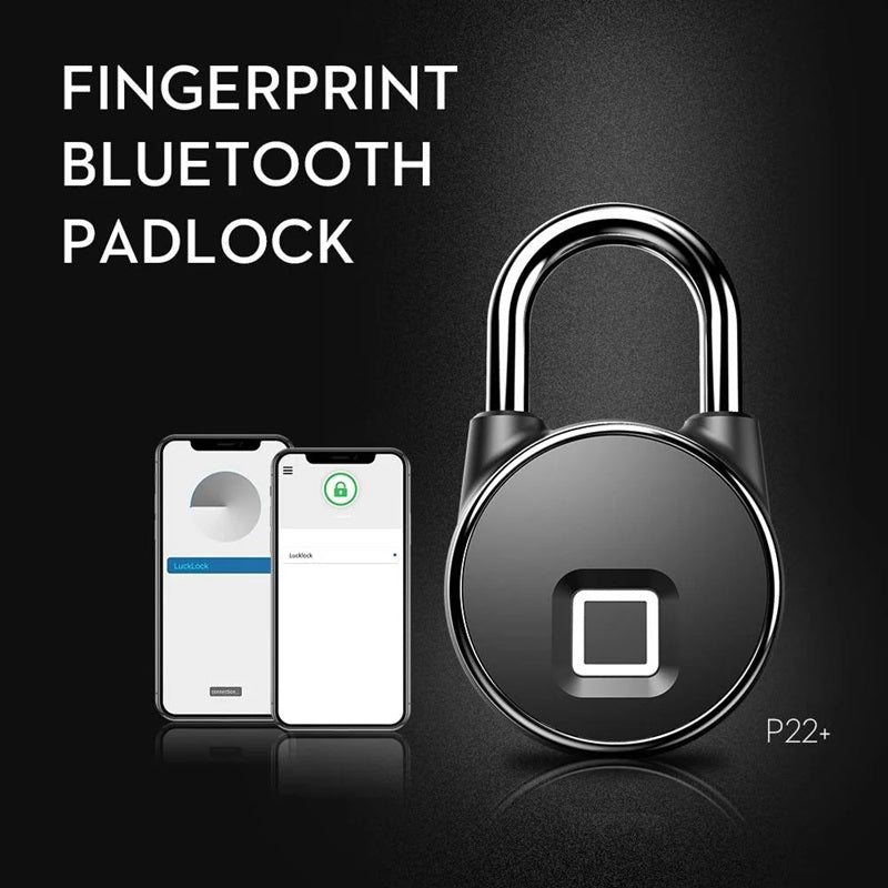 Fingerprint Padlock | Biometric & Bluetooth | IP65 | 10 Fingerprints | USB Rechargeable