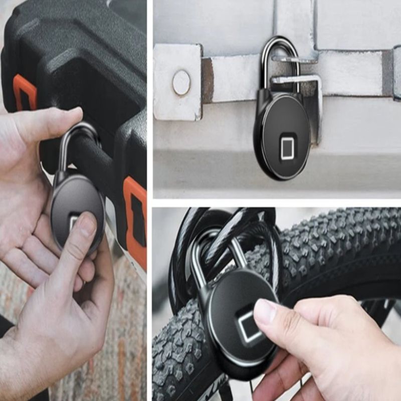 Fingerprint Padlock | Biometric & Bluetooth | IP65 | 10 Fingerprints | USB Rechargeable