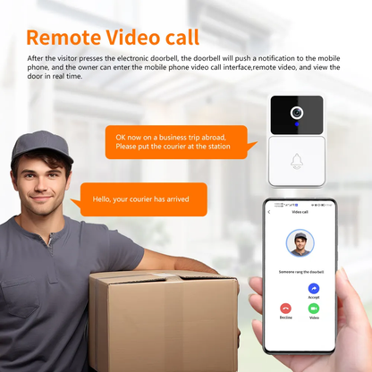 HD Video Doorbell | 1080p | Motion Alerts | Two-Way Audio | Wi-Fi | No Subscription