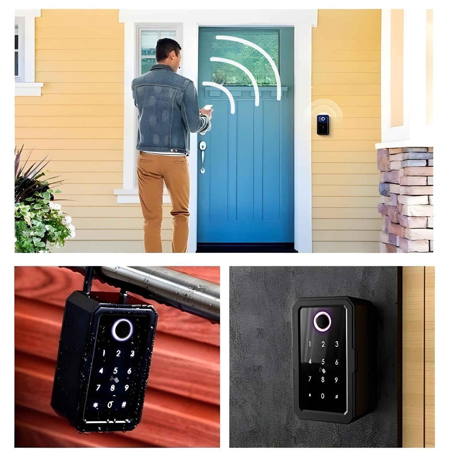 Smart Key Lockbox | Wi-Fi & Fingerprint Access | App Control | Passcode | With or Without Gateway