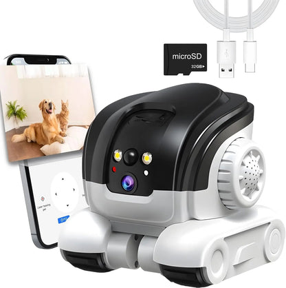 1080P Pet Camera | Two-Way Audio | Colour Night Vision 32ft | Motion Alerts | 32GB SD
