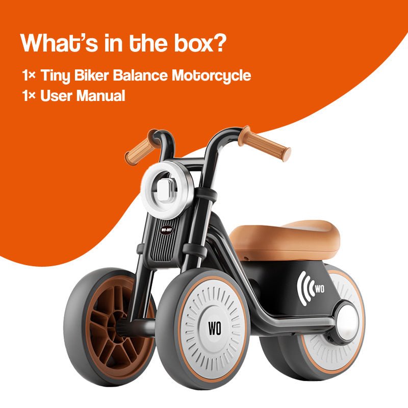 Kids Ride-On Motorcycle | Anti-Tip | Silent EVA Wheels | Light & Sound | Ages 1–6 | 30kg Max