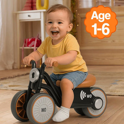 Kids Ride-On Motorcycle | Anti-Tip | Silent EVA Wheels | Light & Sound | Ages 1–6 | 30kg Max