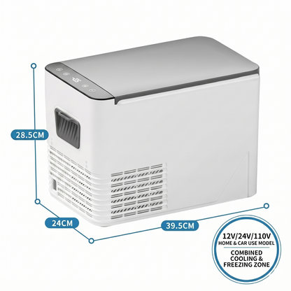 Portable Car Refrigerator | -18°C Compressor Cooling | 42mm Insulation | Car & Home Use