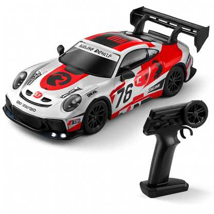 RC Car | Speed & Drift Modes | Interchangeable Tyres | 2.4GHz | LED Headlights | ABS Body