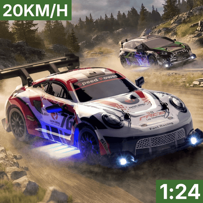RC Car | Speed & Drift Modes | Interchangeable Tyres | 2.4GHz | LED Headlights | ABS Body
