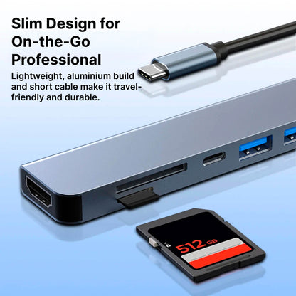 USB-C Multiport Adapter | HDMI | USB | SD Card Reader | MacBook Compatible