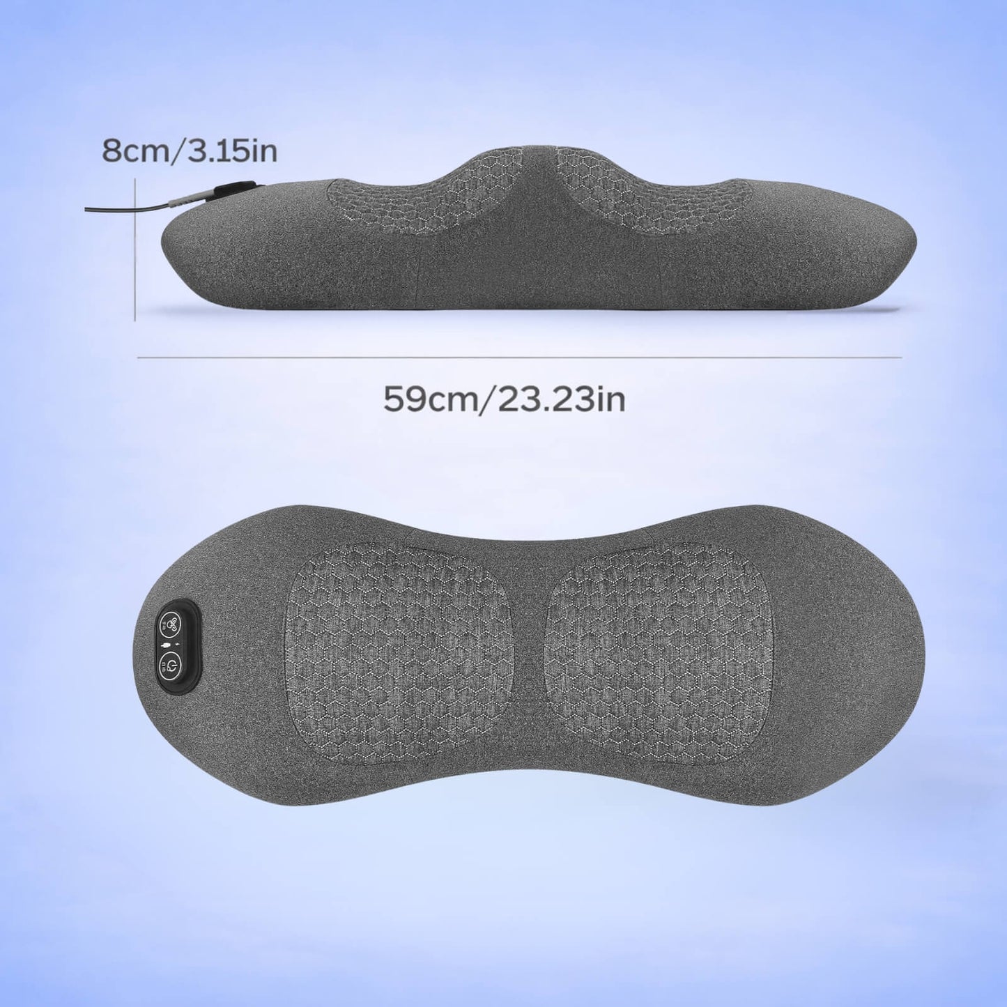 3-in-1 Back Massager with Heat | Vibration | Lumbar Support | Electric | Home & Office