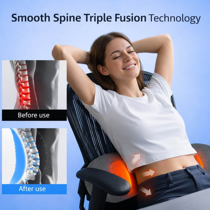 3-in-1 Back Massager with Heat | Vibration | Lumbar Support | Electric | Home & Office