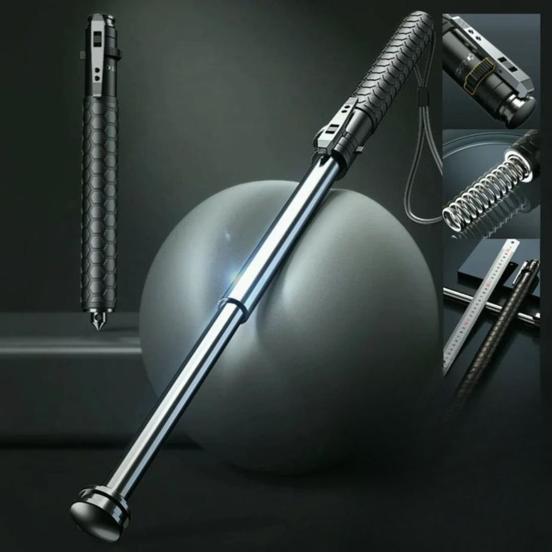 Walking Stick | Automatic Self-Defence | Folding | Anti-Slip Grip | Hiking & Urban Use