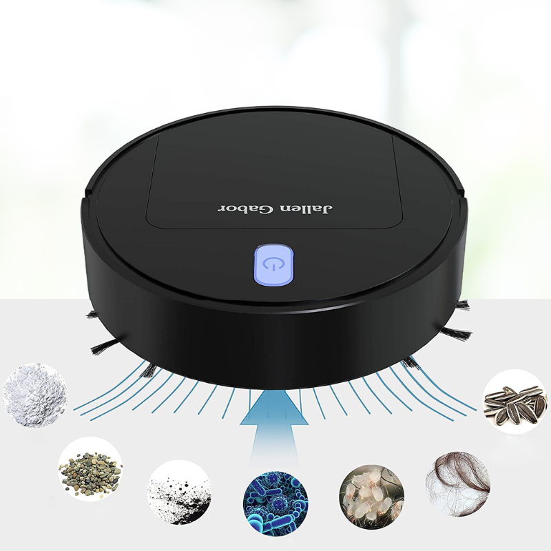 Robot Vacuum Cleaner | 99% Allergen Filtration | Multi-Surface | 2 Hour Runtime | Black & White