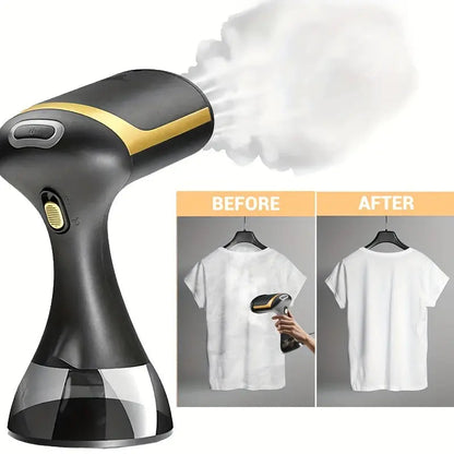 Handheld Fabric Steamer | 1500W | 200ml Water Tank | 30-Second Heat-Up | 2m Cable | White & Black