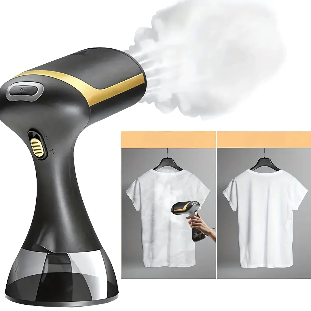 Handheld Fabric Steamer | 1500W | 200ml Water Tank | 30-Second Heat-Up | 2m Cable | White & Black