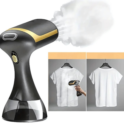 Handheld Fabric Steamer | 1500W | 200ml Water Tank | 30-Second Heat-Up | 2m Cable | White & Black