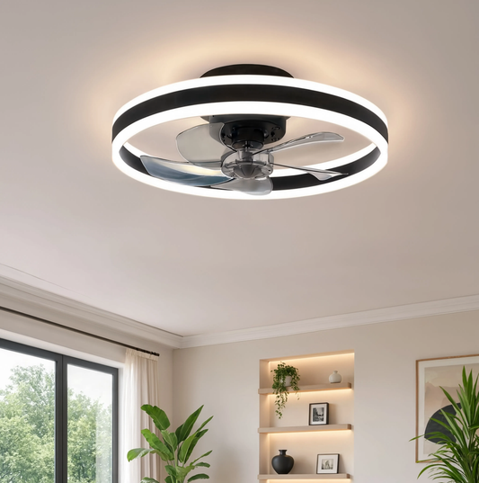 Ceiling Fan with LED Light | 50cm | 6 Speeds | 3 Colour Temperatures | Remote