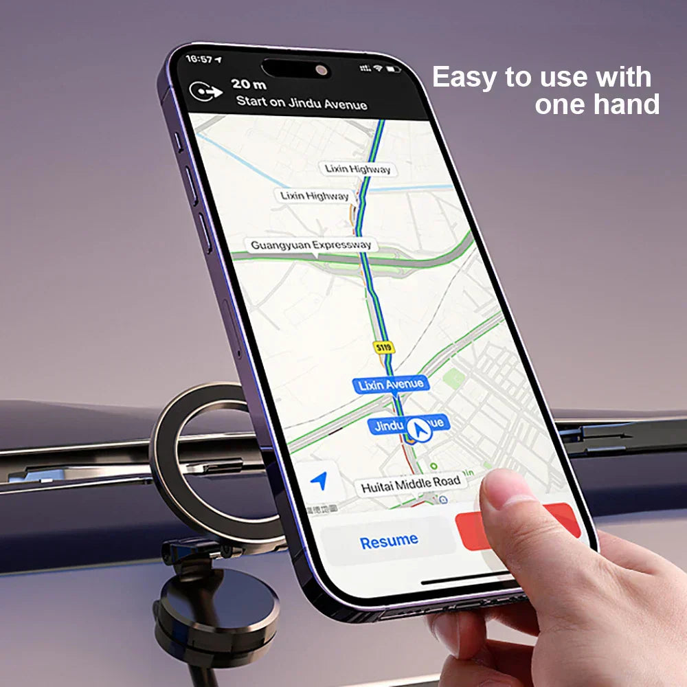Magnetic Car Phone Holder | 360 Degree Rotating | Foldable | Zinc Alloy & ABS | Universal Fit