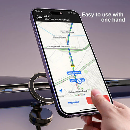 Magnetic Car Phone Holder | 360 Degree Rotating | Foldable | Zinc Alloy & ABS | Universal Fit