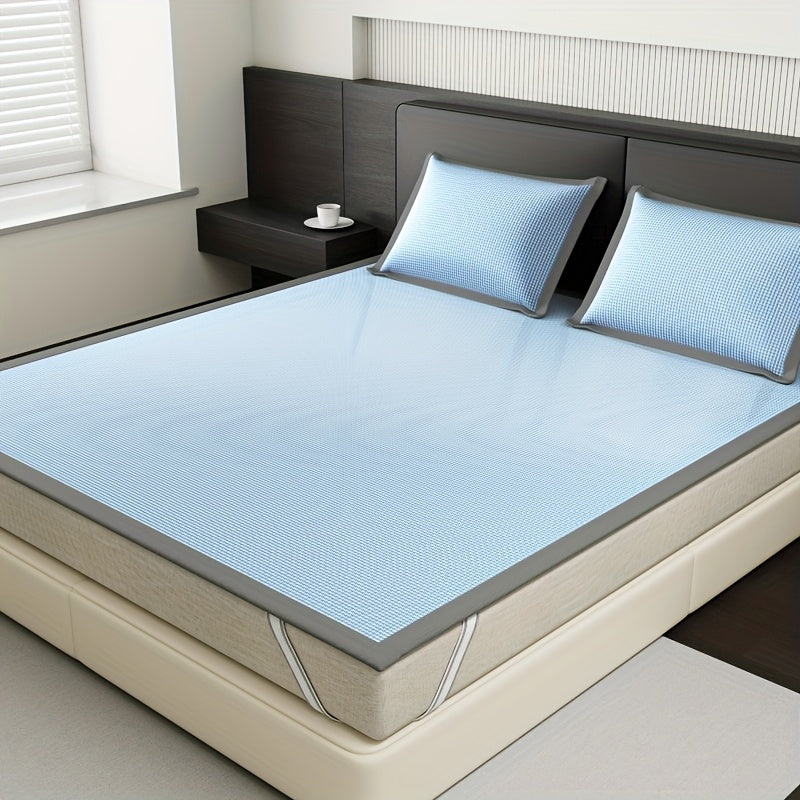 Cooling Mattress Protector | Ice Silk & Polyester | 2-3 Piece Set | Grey, Blue, Green, Coffee & Pink