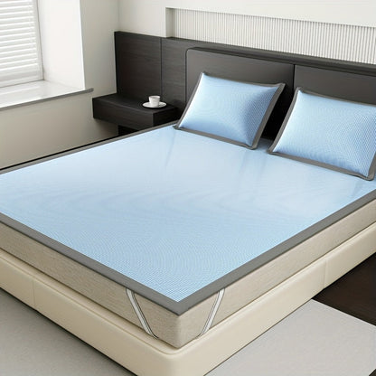 Cooling Mattress Protector | Ice Silk & Polyester | 2-3 Piece Set | Grey, Blue, Green, Coffee & Pink