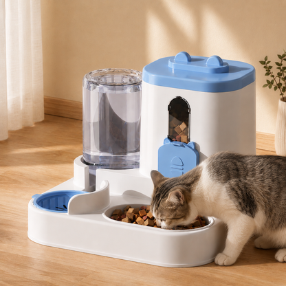 Automatic Pet Feeder & Water Dispenser | For Dogs & Cats | Programmable Design