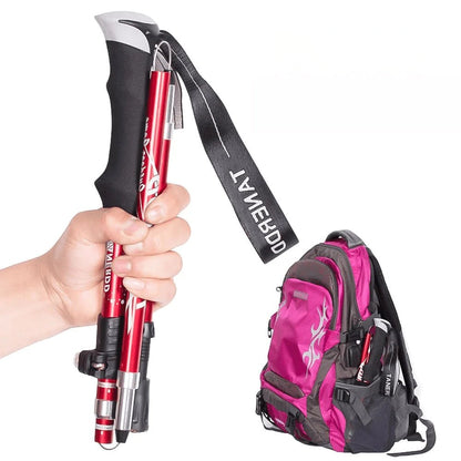 Telescopic Hiking Poles | Adjustable Lightweight Design | Durable Trekking Aid
