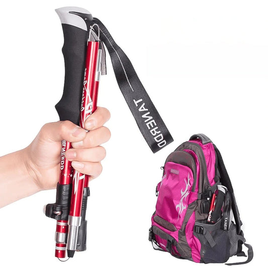 Telescopic Hiking Poles | Adjustable Lightweight Design | Durable Trekking Aid