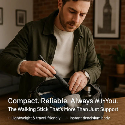Walking Stick | Automatic Self-Defence | Folding | Anti-Slip Grip | Hiking & Urban Use