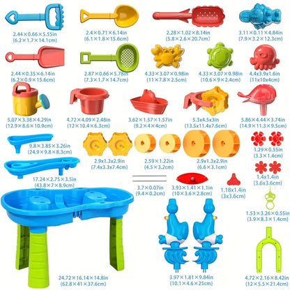 Sand & Water Play Table | 3 Tier | BPA-Free Plastic | Includes Accessories | Ages 1-5