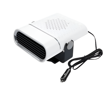 Car Fan | 4-in-1 Heating & Cooling | 12V/24V | 360 Degree Rotation | White & Black