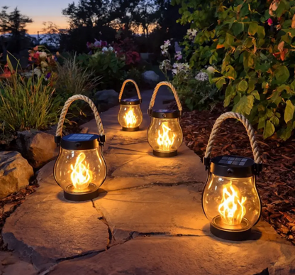 USB Rope Lantern | Auto Light-Sensing On/Off | Type-C Rechargeable | Garden & Camping