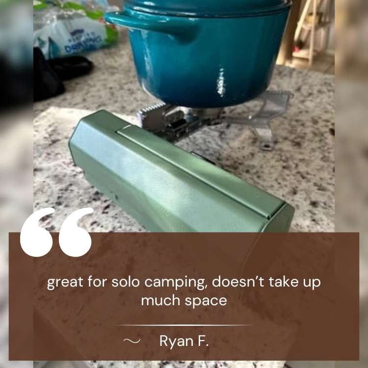 Camping Gas Burner | Windproof Fuel-Efficient | Compact Foldable | Army Green & Khaki