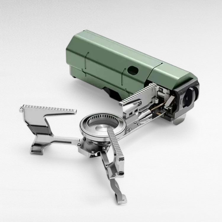 Camping Gas Burner | Windproof Fuel-Efficient | Compact Foldable | Army Green & Khaki