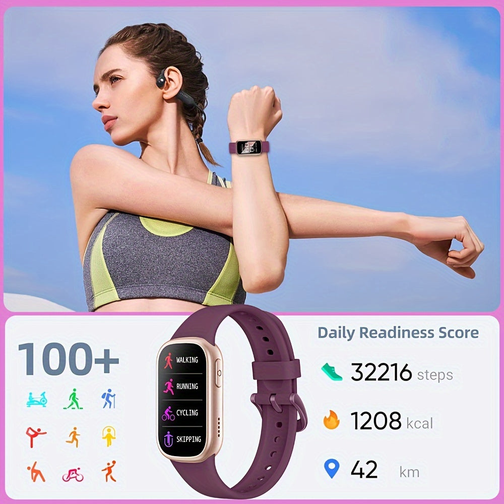 Smartwatch | IP68 Waterproof | 7-Day Battery | Android & iOS | White, Blue, Burgundy & Purple