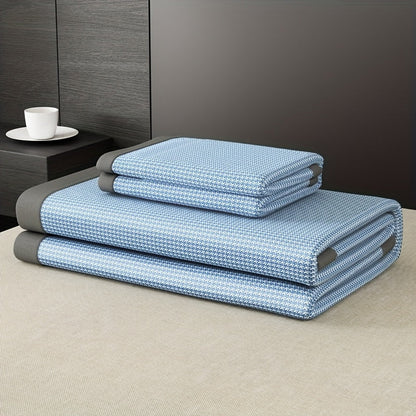 Cooling Mattress Protector | Ice Silk & Polyester | 2-3 Piece Set | Grey, Blue, Green, Coffee & Pink