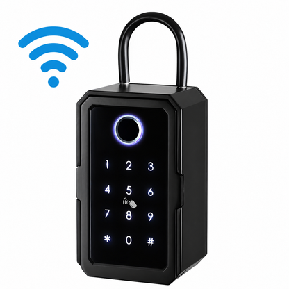 Smart Key Lockbox | Wi-Fi & Fingerprint Access | App Control | Passcode | With or Without Gateway