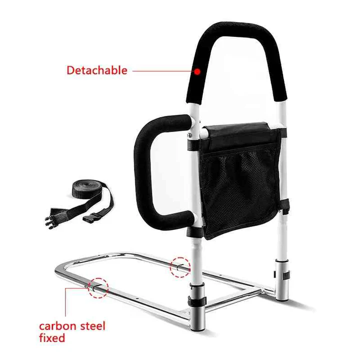 Bed Rail for Elderly | Reinforced Steel | Padded Grip | Tool-Free | Regular, Side & Adjustable