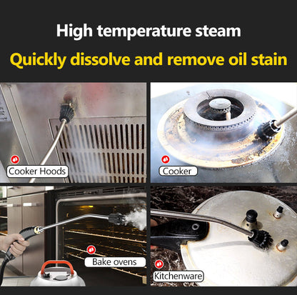 High-Pressure Steam Cleaner | 2800W | Chemical-Free | For Kitchen, Car & Bathroom | Orange & White