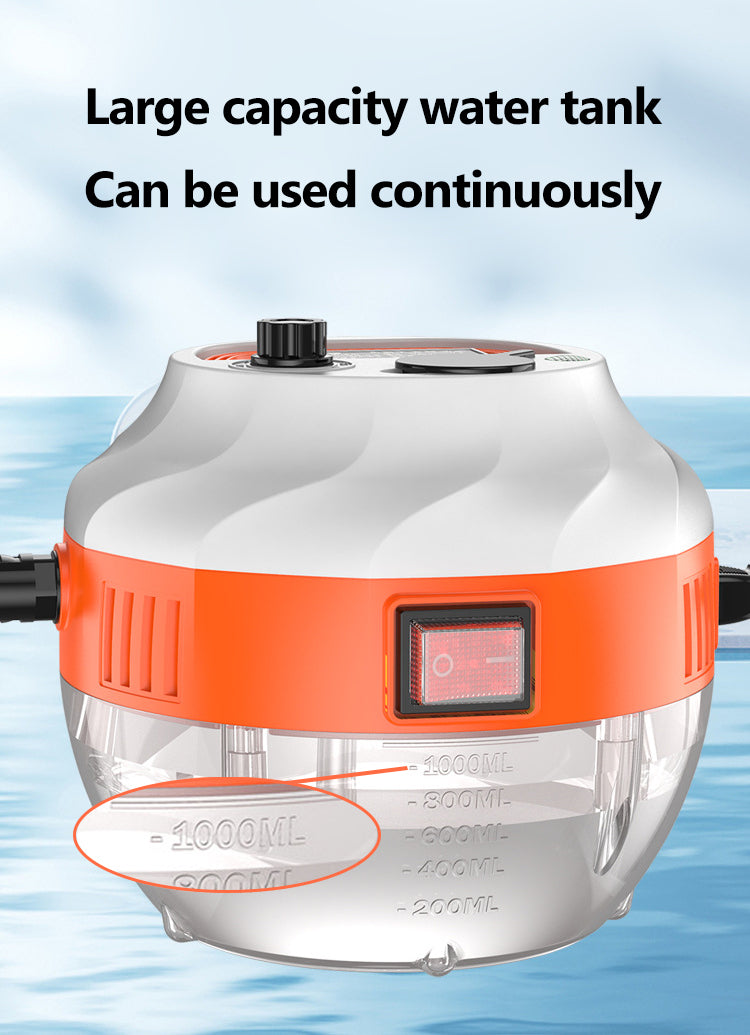 High-Pressure Steam Cleaner | 2800W | Chemical-Free | For Kitchen, Car & Bathroom | Orange & White