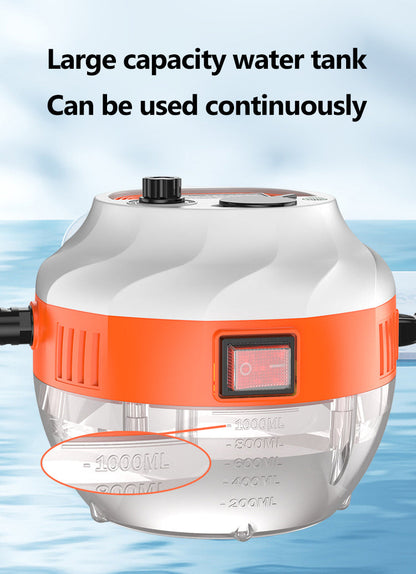 High-Pressure Steam Cleaner | 2800W | Chemical-Free | For Kitchen, Car & Bathroom | Orange & White