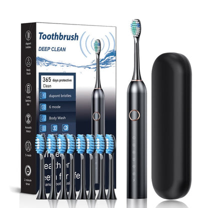 Sonic Electric Toothbrush | 4 Brush Heads & Storage Box | Rechargeable Adult Design