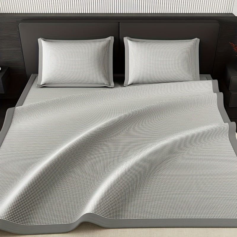 Cooling Mattress Protector | Ice Silk & Polyester | 2-3 Piece Set | Grey, Blue, Green, Coffee & Pink