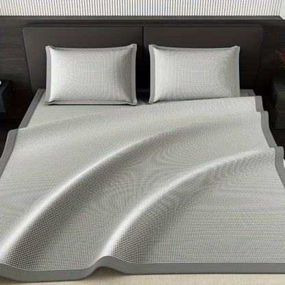 Cooling Mattress Protector | Ice Silk & Polyester | 2-3 Piece Set | Grey, Blue, Green, Coffee & Pink