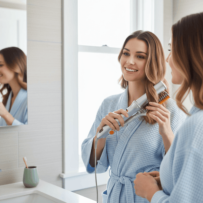 2-in-1 Rotating Hair Brush | Styling & Smoothing | Rechargeable Design
