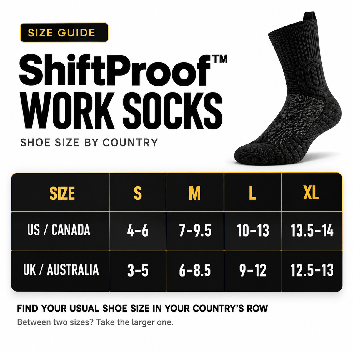 Herena ShiftProof™ Cushioned Work Socks for Long Shifts & Hard Floors