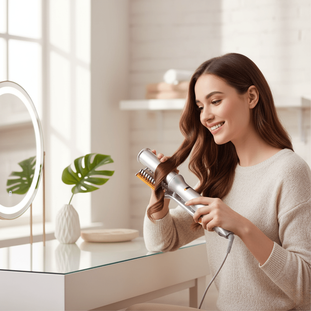 2-in-1 Rotating Hair Brush | Styling & Smoothing | Rechargeable Design